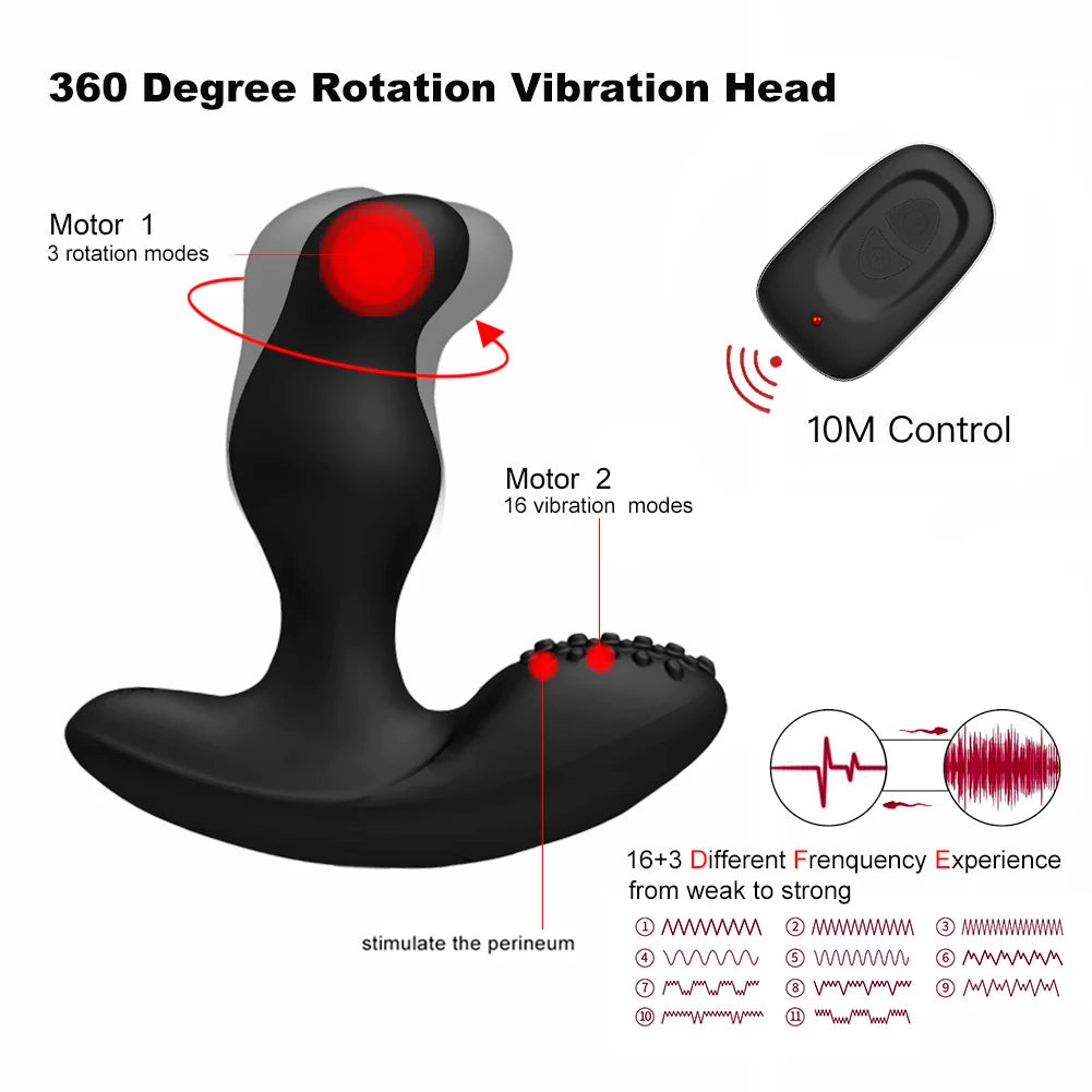 Male Prostate Massager Vibrator Wireless Remote Anal Butt Plug Stimulator Vibrtaors Sex Toys For Man Medical Silicone Waterproof