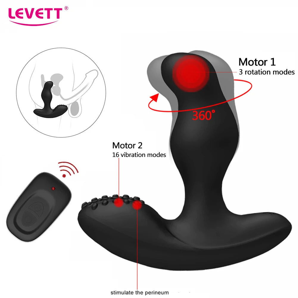 Male Prostate Massager Vibrator Wireless Remote Anal Butt Plug Stimulator Vibrtaors Sex Toys For Man Medical Silicone Waterproof