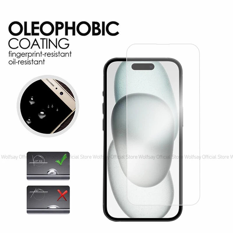 Protector de Pantalla de Vidrio Templado para iPhone 16 Series