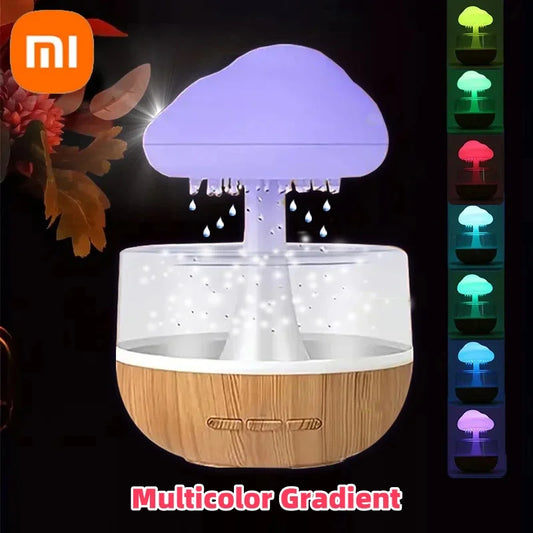 Relax Cloud Rain Diffuser Humidifier Raindrop Aromatherapy Machine Ultrasonic Atomization Humidification Colorful Lamp