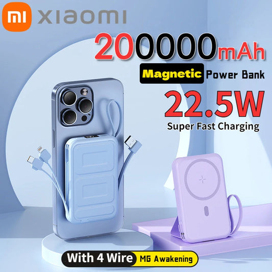 Xiaomi 22,5W 200000mAh Magnetic Power Bank for iPhone & Android