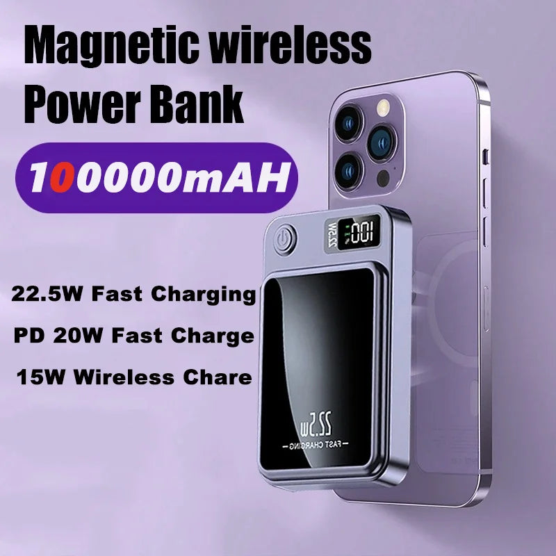 Power Bank Inalámbrico Magnético con Carga Rápida PD 20W