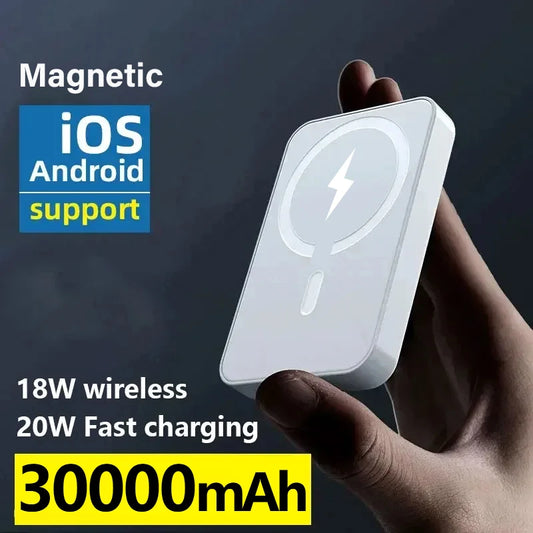 Power Bank Magnético Inalámbrico 10,000mAh con Carga Rápida para iPhone (iPhone 12, 13, 14, 15, 16)